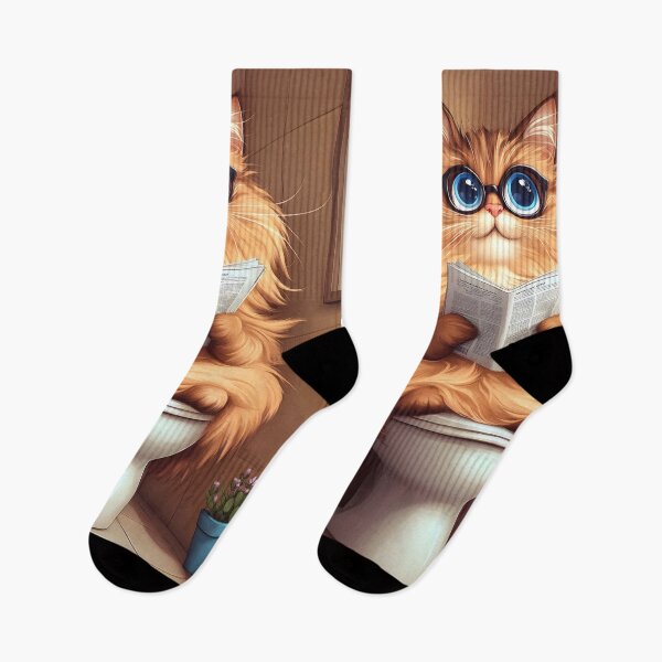 Item preview, Animal Fluffy Ragdoll Cat Gazes Up Reading Toilet Newspaper Curiously designed and sold by earlobejerk.