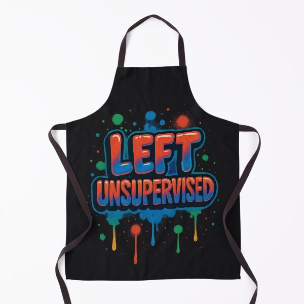 Item preview, Left Unsupervised – Graffiti Style Mischief Text Design designed and sold by Design Delinquent.