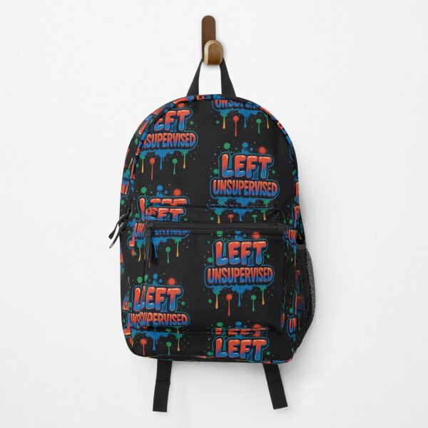 Item preview, Left Unsupervised – Graffiti Style Mischief Text Design designed and sold by Design Delinquent.