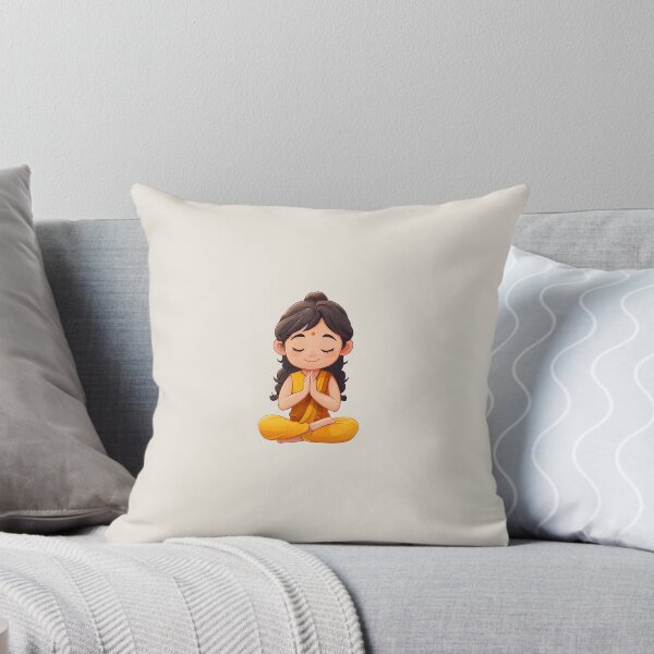 Item preview, Graceful Young Yogi – Peaceful Prayer Pose Illustration designed and sold by Yogabyadeola.