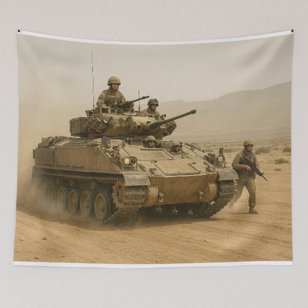 Item preview, Warrior IFV in Gulf War Desert designed and sold by Skyframe Aviation.