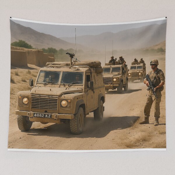 Item preview, Snatch Land Rovers in Helmand designed and sold by Skyframe Aviation.