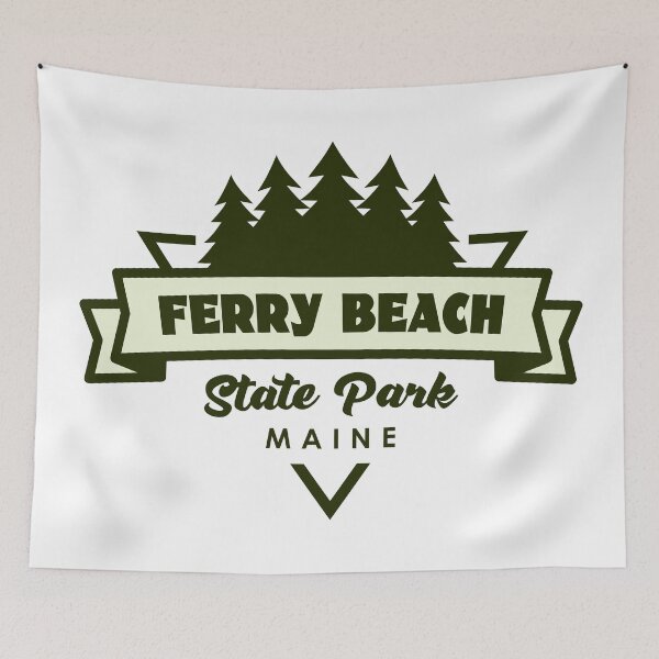 Item preview, Ferry Beach State Park Maine Trees And Ribbon designed and sold by bivenart.