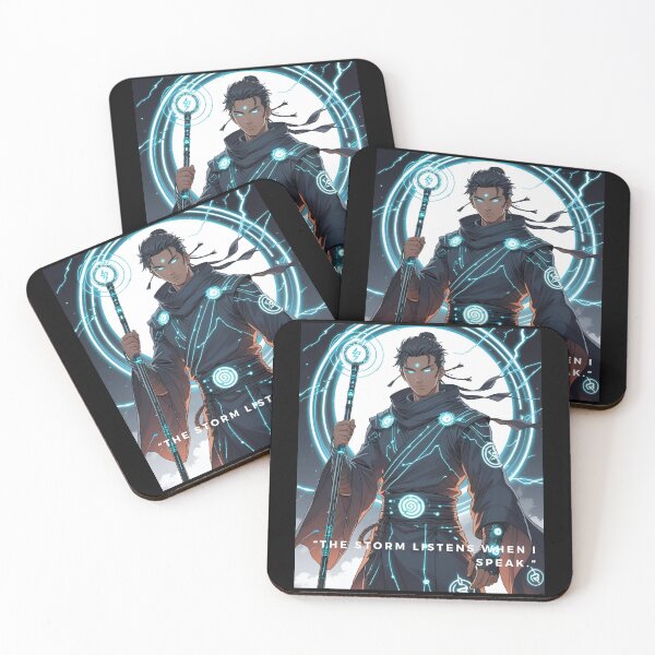 Item preview, Rai – Thunder Monk | Anime Cyber Warrior with Lightning Staff designed and sold by modishwelt.