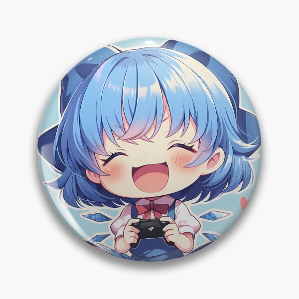 Item preview, Girl Cirno Touhou Anime Blue Hair Gaming Controller Chibi Cute designed and sold by earlobejerk.
