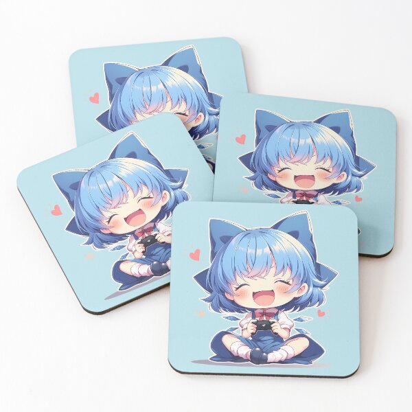 Item preview, Girl Cirno Touhou Anime Blue Hair Gaming Controller Chibi Cute designed and sold by earlobejerk.