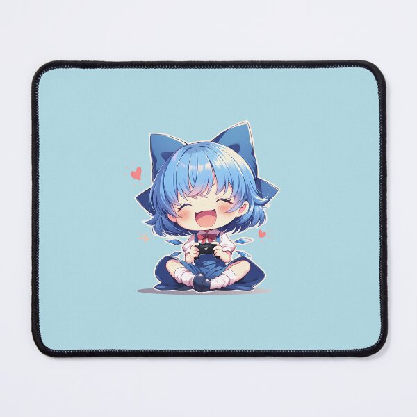 Item preview, Girl Cirno Touhou Anime Blue Hair Gaming Controller Chibi Cute designed and sold by earlobejerk.