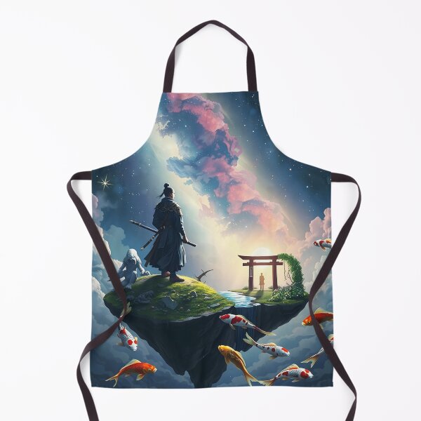 Item preview, a celestial samurai standing on a floating island in the heavens designed and sold by Erlin Rudho.