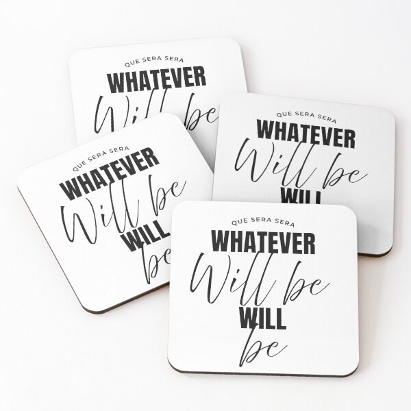 Item preview, Whatever will be will be – Motivational Quote Poster – Bold Typography Art designed and sold by Vibranta Studio.