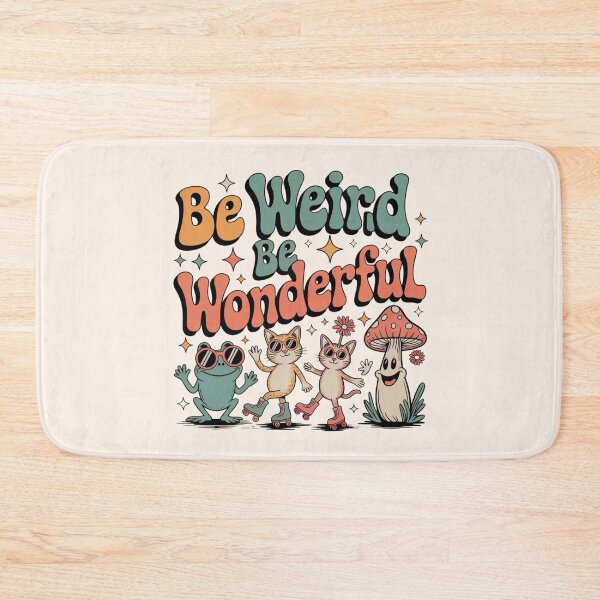 Item preview, Be Weird Be Wonderful – Retro Roller Skating Cats & Friends designed and sold by Design Delinquent.