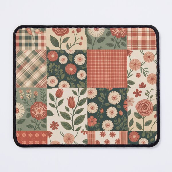 Artikelvorschau, Rustikales Vintage-Patchworkmuster, florales nahtloses Muster entworfen und verkauft von ORA_ORA.