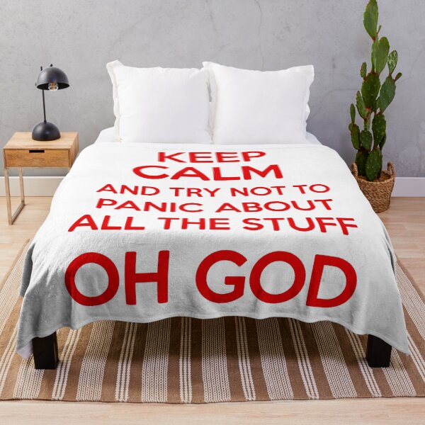 Item preview, Keep Calm And Try Not To Panic About All The Stuff designed and sold by Angry Swan Designs.