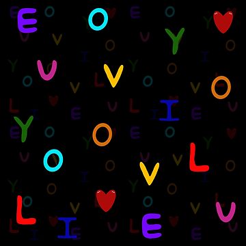 Artwork thumbnail, Colorful Love Layers by Onulodesign