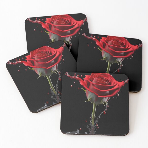Item preview, Red Rose in Water – Floral Splash Art – Elegant Botanical Design designed and sold by Vibranta Studio.