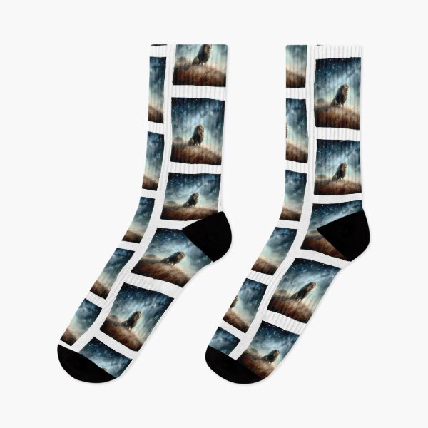 Item preview, Lion on Night Hilltop designed and sold by RubisLeaf.