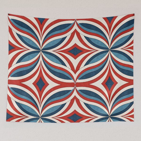Item preview, Retro flowers pattern designed and sold by trendspatterns.