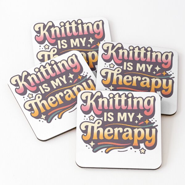 Item preview, Knitting Is My Therapy - Calm, Cozy, and Crafty designed and sold by zakugan.