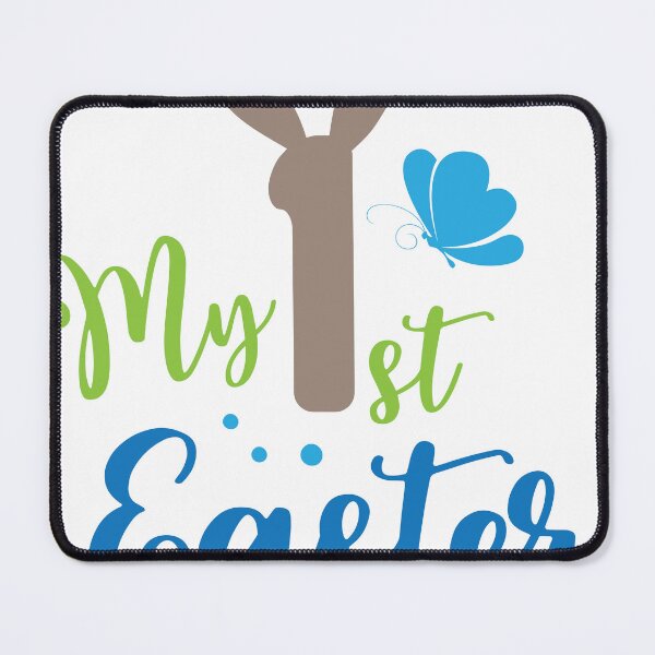 Item preview, My 1st Easter – Cute Bunny & Butterfly Baby Easter Designnk – Cute Cartoon Animal Design for Kids designed and sold by TeesHearts100.