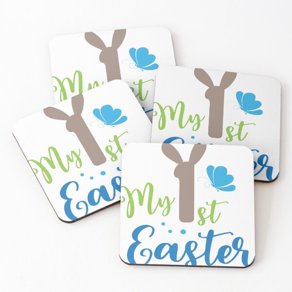 Item preview, My 1st Easter – Cute Bunny & Butterfly Baby Easter Designnk – Cute Cartoon Animal Design for Kids designed and sold by TeesHearts100.