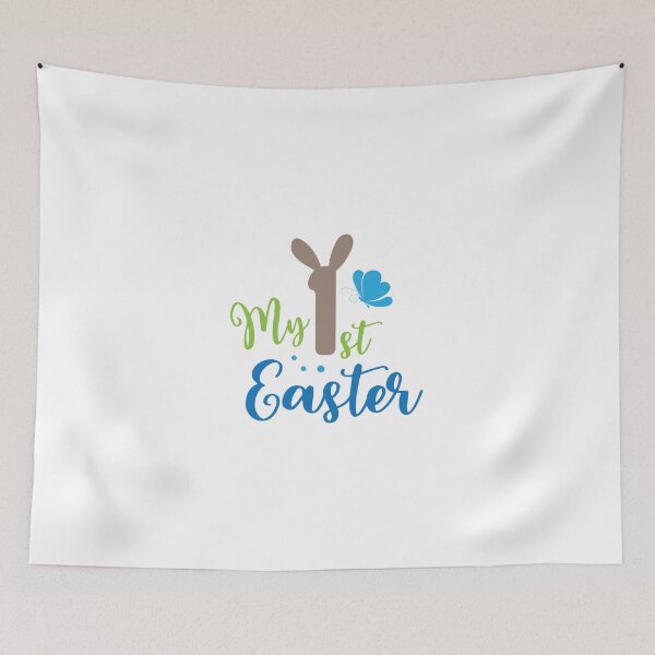 Item preview, My 1st Easter – Cute Bunny & Butterfly Baby Easter Designnk – Cute Cartoon Animal Design for Kids designed and sold by TeesHearts100.
