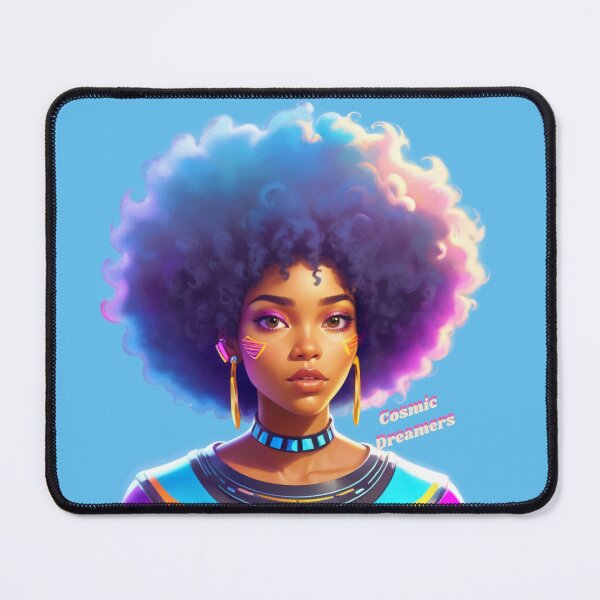 Item preview, Afro Galaxy Visions-Cyber Roots: Natural Hair Meets Neon Tech designed and sold by FilMate.