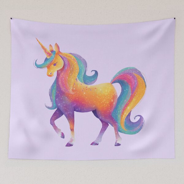 Artikelvorschau, Glitzer Regenbogen Einhorn entworfen und verkauft von Lichtisign.