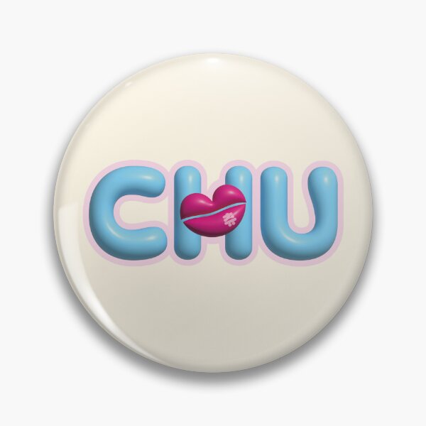 Item preview, CHU Korean Kiss Pop Art – Cute 3D Bubble Lettering with Hangeul designed and sold by hyehye33.