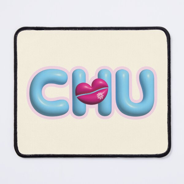 Item preview, CHU Korean Kiss Pop Art – Cute 3D Bubble Lettering with Hangeul designed and sold by hyehye33.