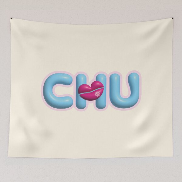 Item preview, CHU Korean Kiss Pop Art – Cute 3D Bubble Lettering with Hangeul designed and sold by hyehye33.