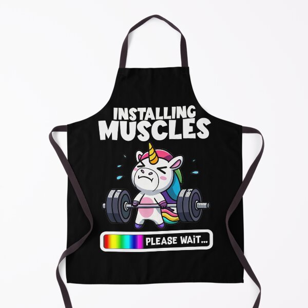 Item preview, Funny Unicorn Gym Meme – Installing Muscles designed and sold by JayceTucker89.