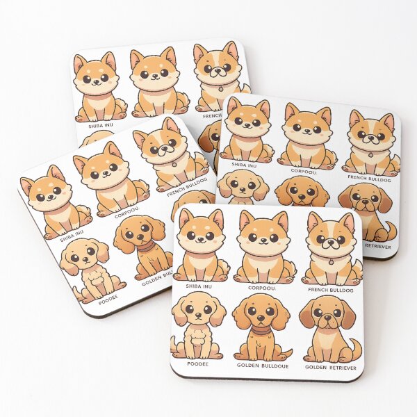 Item preview,  chibi-style dog characters designed and sold by Ideo Design.