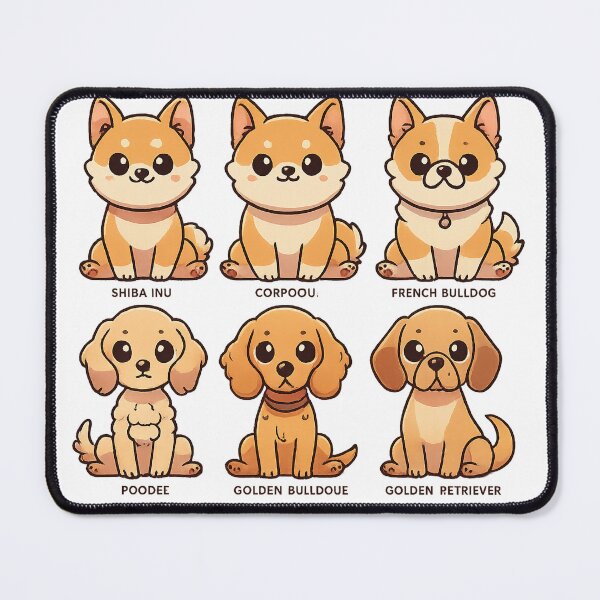Item preview,  chibi-style dog characters designed and sold by Ideo Design.