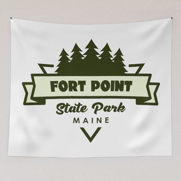 Item preview, Fort Point State Park Maine Trees And Ribbon designed and sold by bivenart.