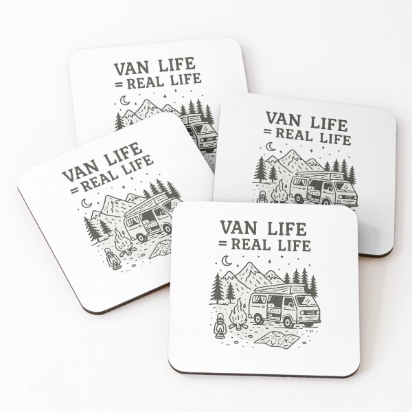 Item preview, Van Life = Real Life – Minimalist Camping Adventure Design designed and sold by Aube11.