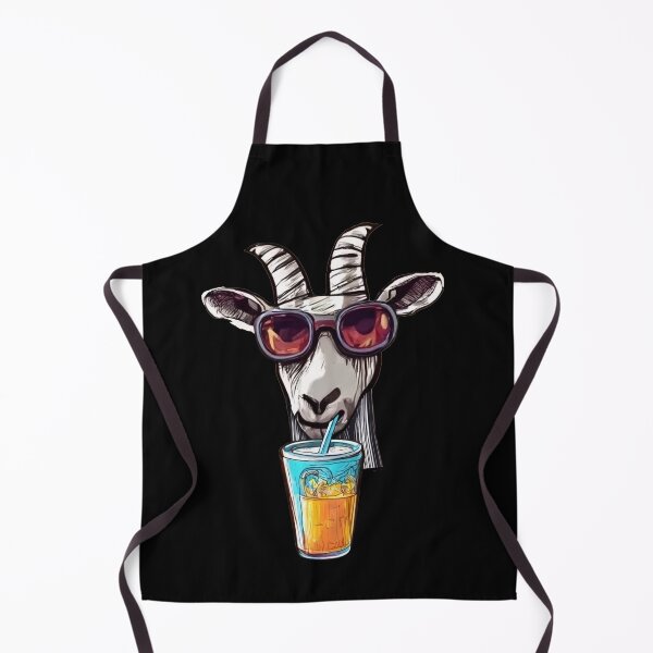 Item preview, Goat drinking orange juice designed and sold by UniqueDesignHub.