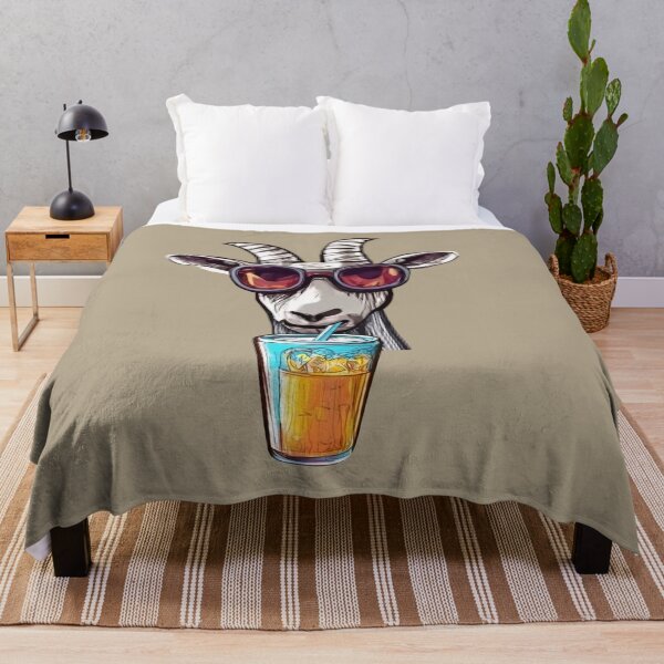 Item preview, Goat drinking orange juice  designed and sold by UniqueDesignHub.