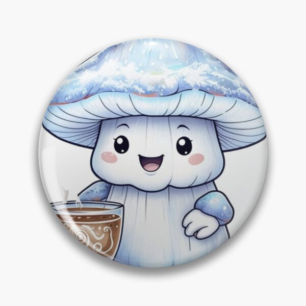 Item preview, Cute Frost Mushroom with Cup of Coffee designed and sold by Silke Kapfer.