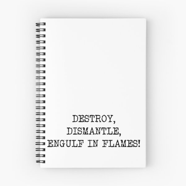 Item preview, Destroy, Dismantle, Engulf in Flames (Centred), jason mantzoukas Taskmaster quote designed and sold by Inky-Spiration.