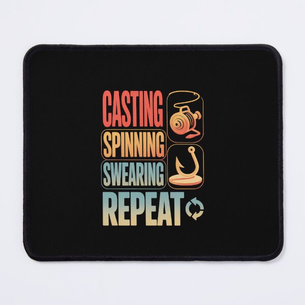 Item preview, Cast Spinning Swearing Repeat Angler Angling Fishing Photoroom designed and sold by KarstenNoanra.