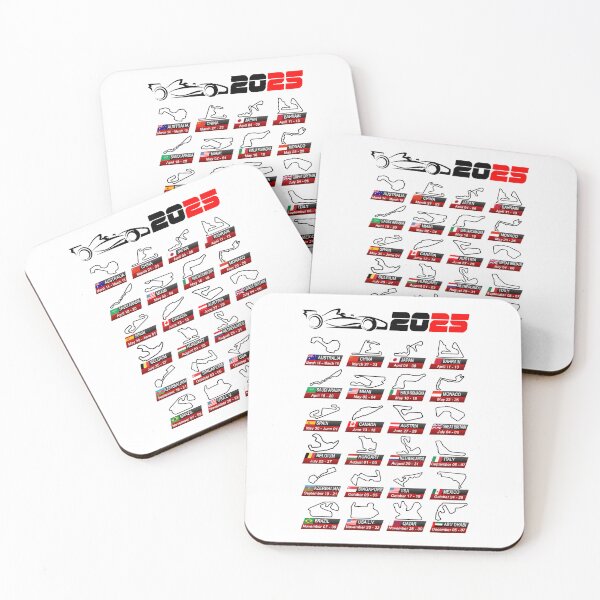 Item preview, Calendar Formula race cars 2025 circuits sport white v2 designed and sold by ideasfinder.