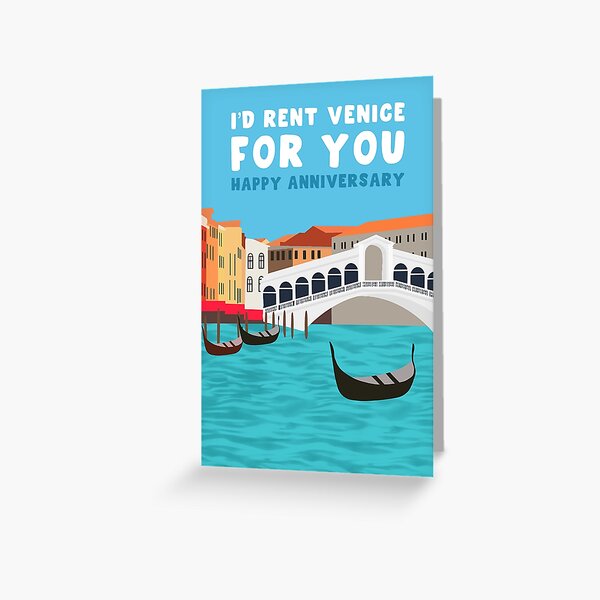 Item preview, Lustige Jubiläumskarte – Venedig – Für ihn – Für sie – Jeff Bezos designed and sold by Pink Peach Cards.