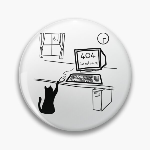 Item preview, 404 ‘cat not found’ joke designed and sold by Curiously_Kara.