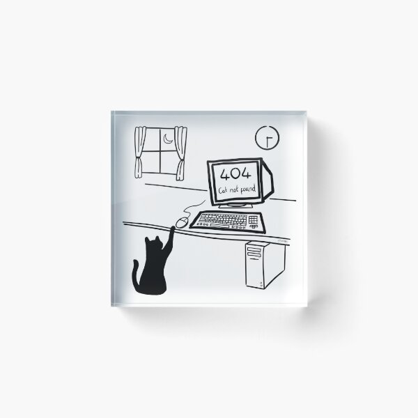 Item preview, 404 ‘cat not found’ joke designed and sold by Curiously_Kara.