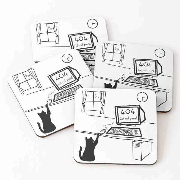 Item preview, 404 ‘cat not found’ joke designed and sold by Curiously_Kara.