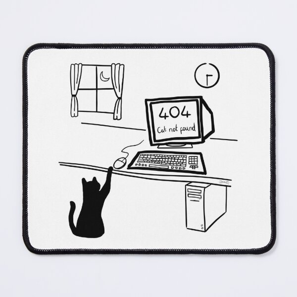 Item preview, 404 ‘cat not found’ joke designed and sold by Curiously_Kara.