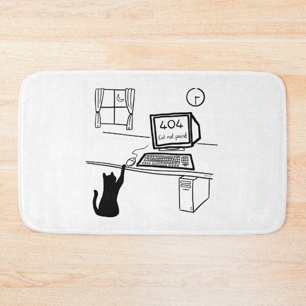 Item preview, 404 ‘cat not found’ joke designed and sold by Curiously_Kara.