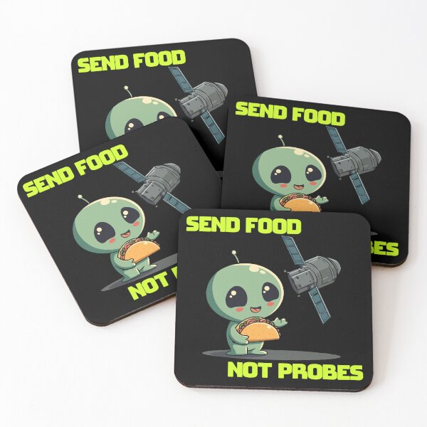 Item preview, Send food not probes designed and sold by Stekys.