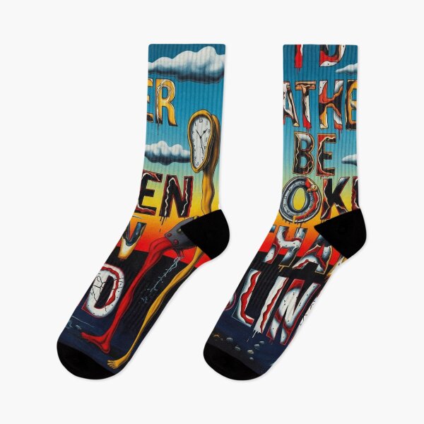 Item preview, I'd Rather Be Broken Than Blind Surreal Dali-Inspired Dystopian Art designed and sold by Elizarfa.