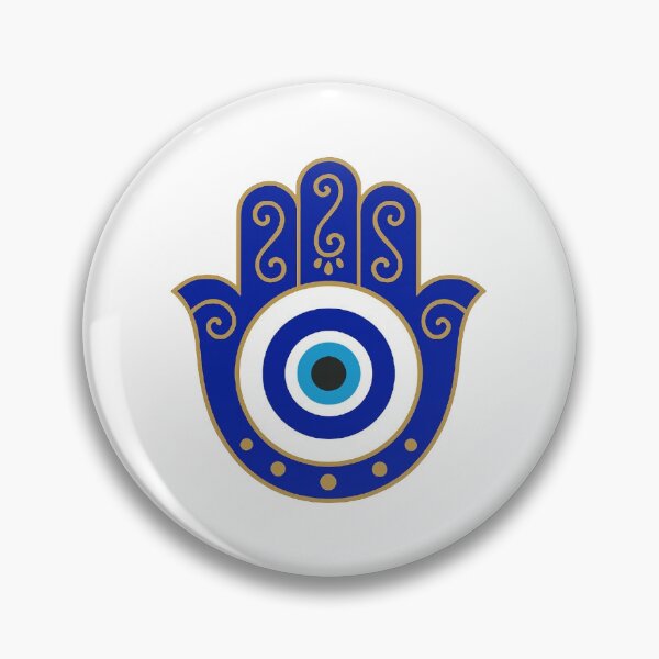 Item preview, Hamsa Hand with Evil Eye – Blue Protection Amulet Symbol designed and sold by unique0703.