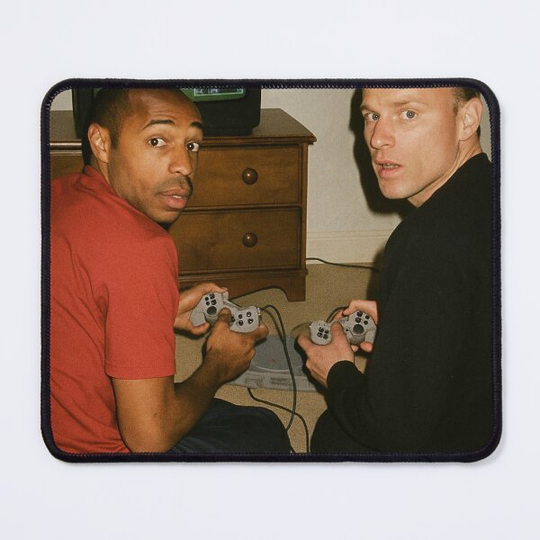 Item preview, Thierry Henry & Dennis Bergkamp Retro Gaming - Arsenal Legends at Play designed and sold by mebyme.
